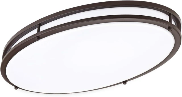 Main image of DAKASON 24Inch Oval LED Flush Mount Ceiling Light Fixture, 40W 4000LM 3CCT