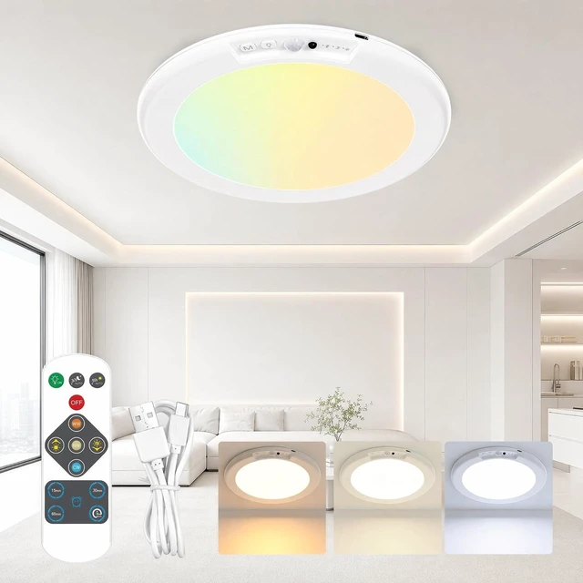 Main image of SOCHER Battery Operated Motion Sensor Magnetic Ceiling Light,