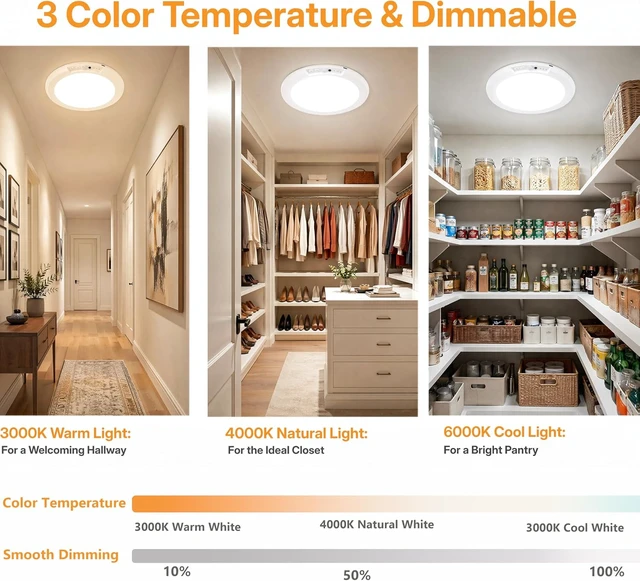 Alt view image 7 of 7 - SOCHER Battery Operated Motion Sensor Magnetic Ceiling Light,