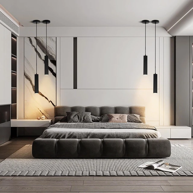 Alt view image 7 of 7 - Black Pendant Lights 2 Pack, 3W 3000K LED for Kitchen Island, Non-Dimmable