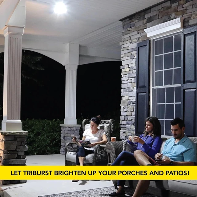 Alt view image 5 of 7 - Bell+Howell Triburst 2000 Lumens Energy Saving Indoor Lights Ultra Bright Lighting with 72 LED Bulbs Multi-Directional Triple Panel for Brighter Workshops Bedroom Garage Ceiling Light As Seen On TV