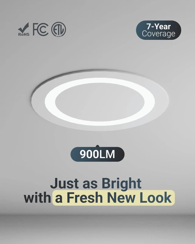 Alt view image 2 of 7 - Sunco 12 Pack 6 Inch Slim Canless LED Recessed Lights, 5CCT, 14W, Dimmable