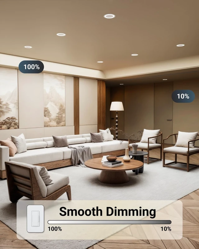 Alt view image 4 of 7 - Sunco 12 Pack 6 Inch Slim Canless LED Recessed Lights, 5CCT, 14W, Dimmable