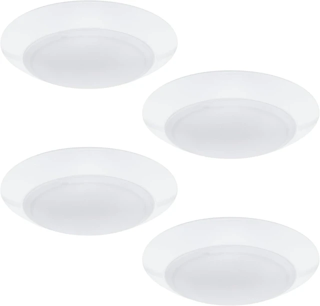Main image of WAC Lighting Disc 6in LED Round Flush Mount with Recessed Retrofit Kit 5-CCT Selectable 2700K-3000K-3500K-4000K-5000K 15W 950 Lumens in White (Pack of 4)