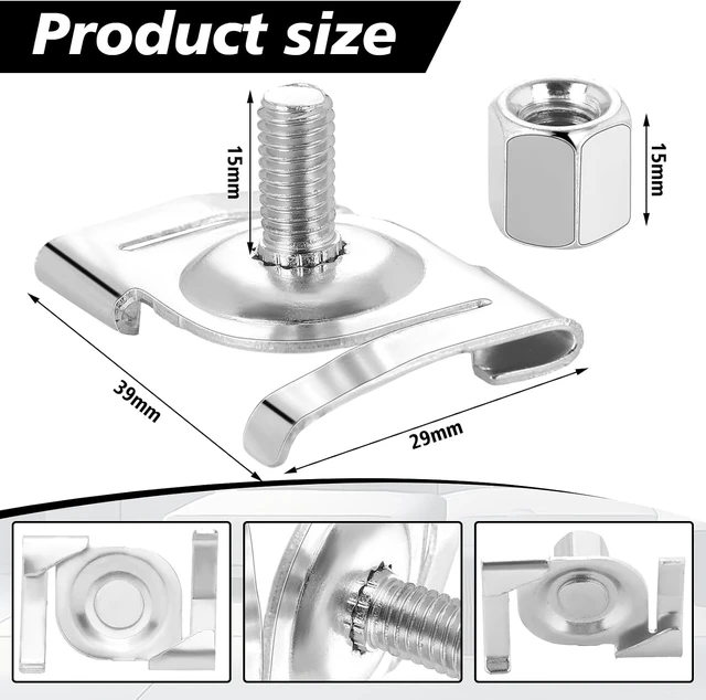 Alt view image 2 of 7 - Shimeyao 100 Pcs T Bar Ceiling Grid Clips for Hanging Track Light, Silver