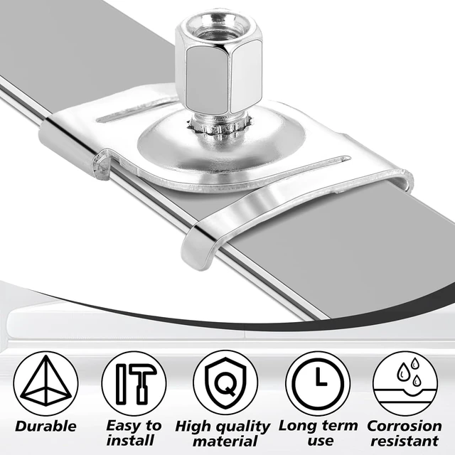 Alt view image 3 of 7 - Shimeyao 100 Pcs T Bar Ceiling Grid Clips for Hanging Track Light, Silver