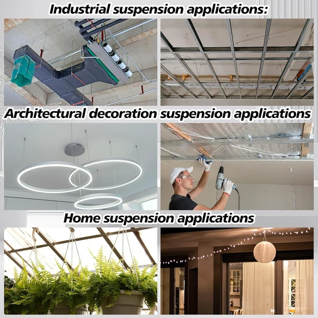 Alt view image 5 of 7 - Shimeyao 100 Pcs T Bar Ceiling Grid Clips for Hanging Track Light, Silver