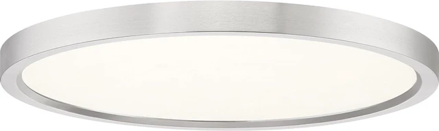 Main image of Quoizel Outskirts 15" Round Flush Mount LE Ceiling Light, Brushed Nickel