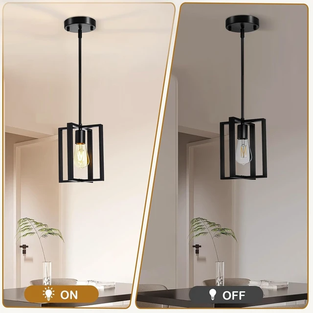 Alt view image 6 of 7 - Pendant Light, Adjustable Height Farmhouse Pendant Light Fixtures, 1-Light
