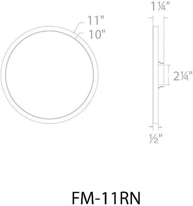 Alt view image 2 of 4 - WAC Lighting, Round 11in LED Energy Star Flush Mount 3500K in White