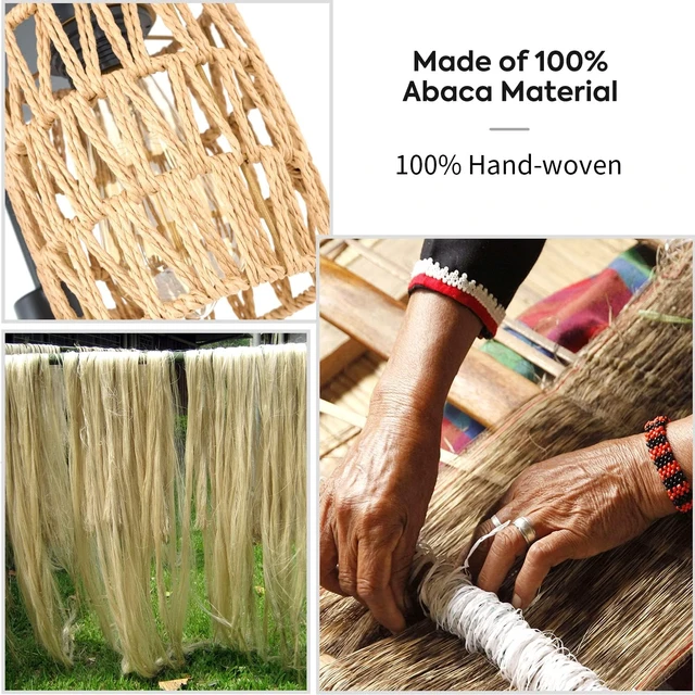 Alt view image 6 of 7 - 3-Lights Woven Rattan Ceiling Light Fixture,Farmhouse Hand-Woven Cage Semi Flush Mount Light, Boho Coastal Natural Basket Close to Ceiling Light for Bedroom Hallway Corridor Nursery