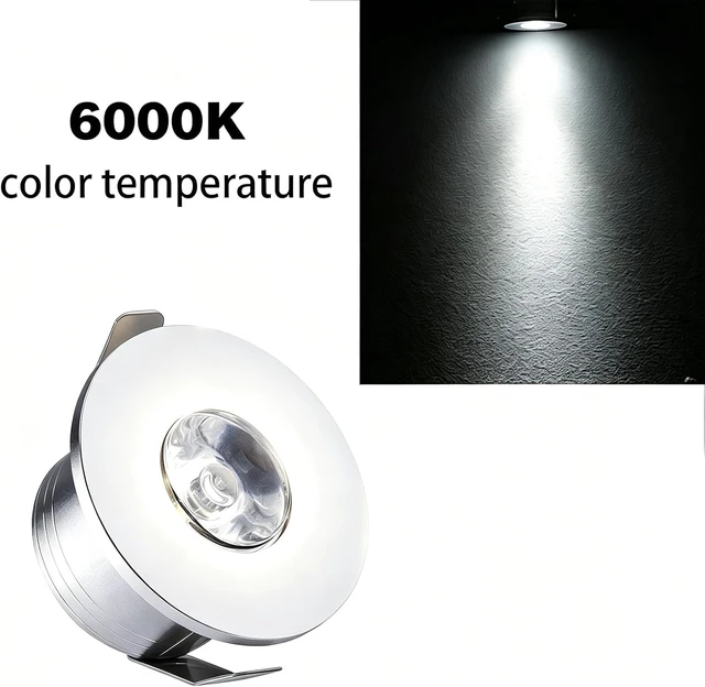 Alt view image 2 of 7 - 5pcs 1W 1 Inch Recessed LED Lights Mini Recessed LED Lights AC 120V