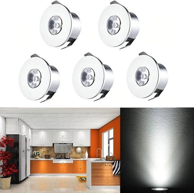 Alt view image 6 of 7 - 5pcs 1W 1 Inch Recessed LED Lights Mini Recessed LED Lights AC 120V