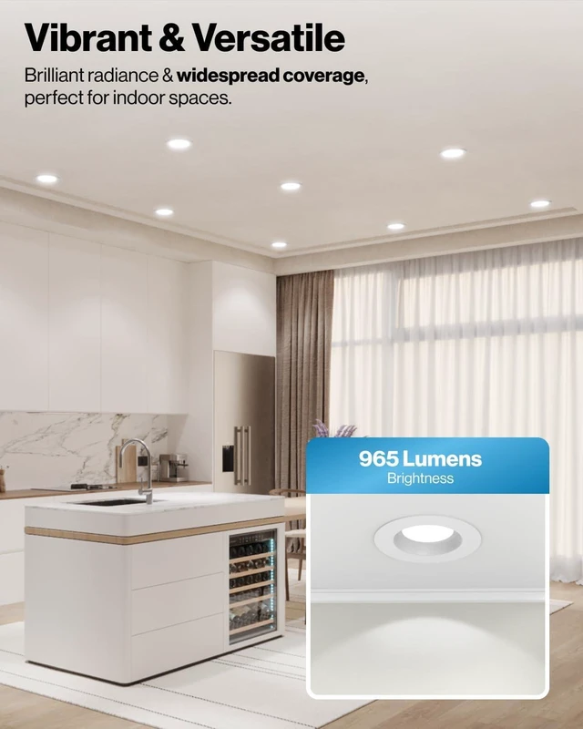 Alt view image 3 of 6 - Sunco 2 Pack 6 Inch Retrofit LED Recessed Can Lights, 5CCT, 13W=75W