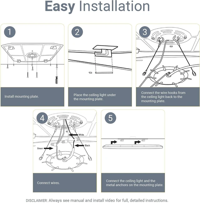 Alt view image 6 of 7 - Koda | 32" 50W Slim Oval LED Ceiling Light Fixture, Super Bright 3500 lumens LED Light, Adjustable White Light 2700K/4000K, Ceiling Lamp for Kitchen, Bathroom, Bedroom, Living Room, Laundry Room