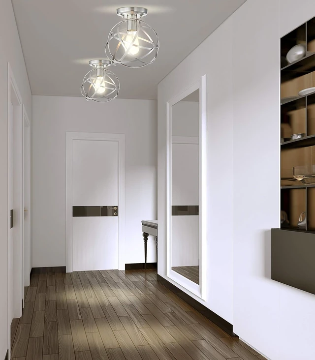 Alt view image 5 of 7 - JONATHAN Y Alba 8.5" 1-Light Metal Orb Semi-Flush Mount, Nickel