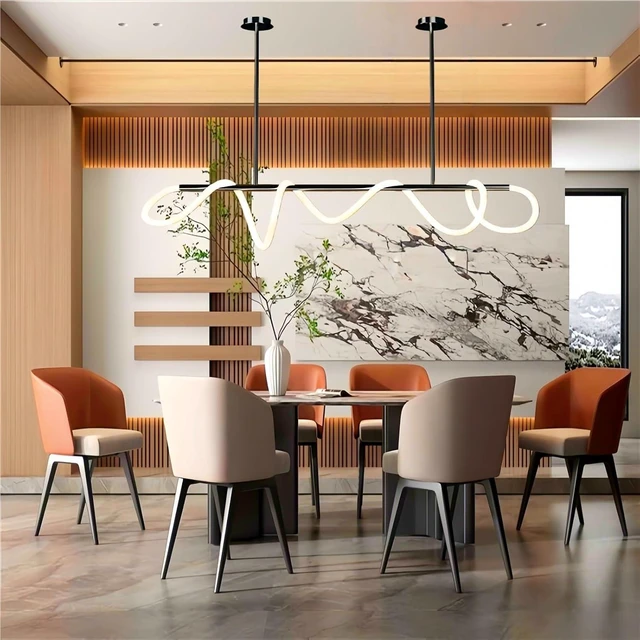 Main image of SMG Modern Led Linear Pendant Lights Kitchen Island Chandelier