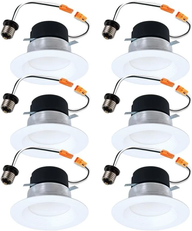 Main image of HALO LT 4 inch LED recessed Can Light Trim, 5 CCT, Dimmable, 700lm 6PK