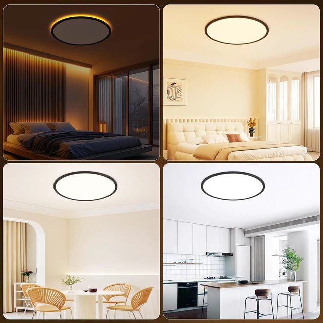 Alt view image 6 of 6 - MOONSEA 20 Inch LED Flush Mount Ceiling Light Fixture with Remote Control