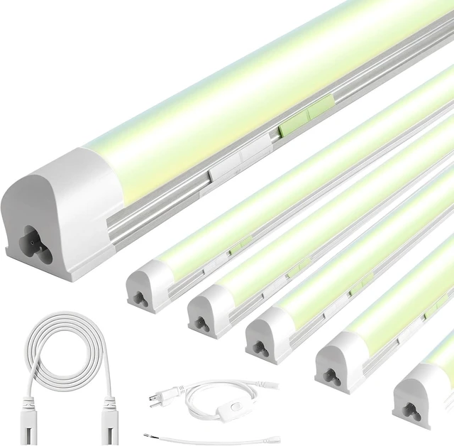 Main image of 6-Pack 4FT LED Shop Light,4500LM,6WATT,6CCT,Plug-in Workshop Lights