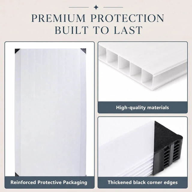 Alt view image 3 of 7 - 6 Pack Polycarbonate Fluorescent Light Covers, Lighting Diffuser Panel