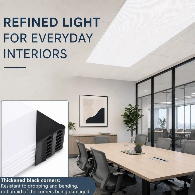 Alt view image 6 of 7 - 6 Pack Polycarbonate Fluorescent Light Covers, Lighting Diffuser Panel