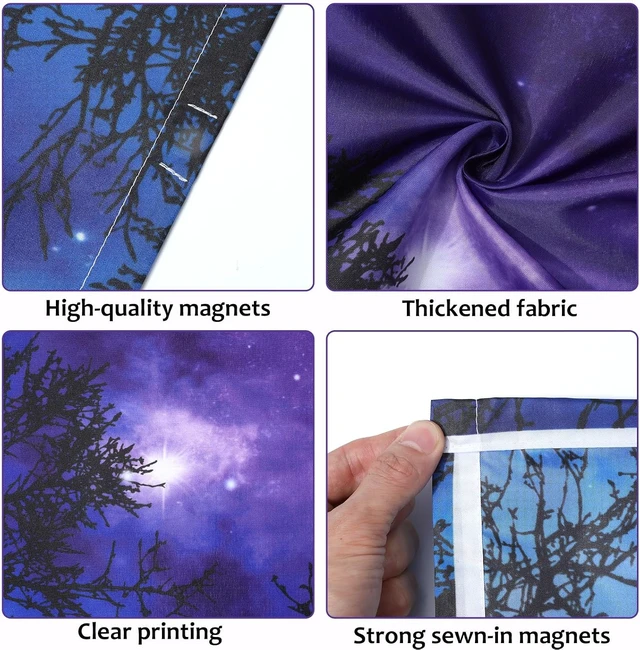 Alt view image 3 of 7 - 8PCS Fluorescent Light Covers, 4x2 Feet Magnetic Light Cover Fluorescent Lights Shade Panel Positive Inspirational Ceiling Lights Filters for Office Classroom Home Drop Ceiling(Forests & Starry Sky)