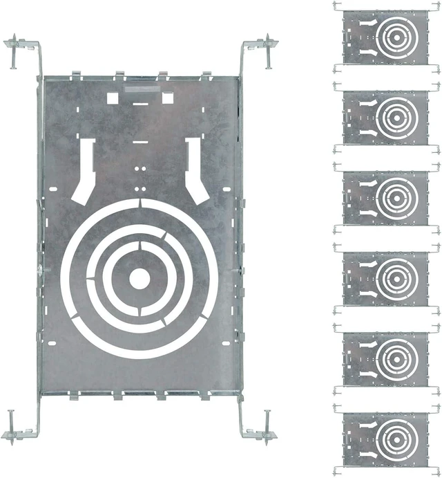 Main image of ASD 6 Pack New Construction Mounting Plate, 3/4/6 Inch Wafer Light Bracket