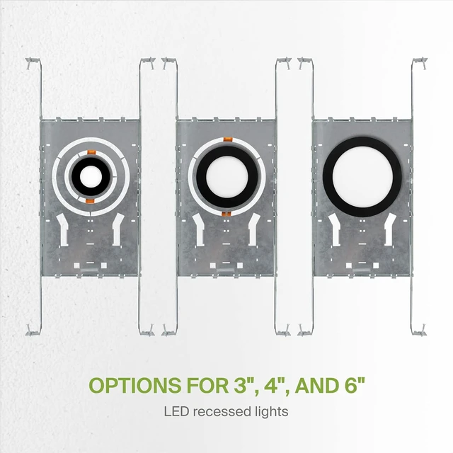 Alt view image 7 of 7 - ASD 6 Pack New Construction Mounting Plate, 3/4/6 Inch Wafer Light Bracket