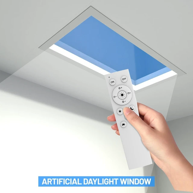 Alt view image 3 of 6 - 2x1 Ft Artificial Skylight Ceiling Light, Dimmable
