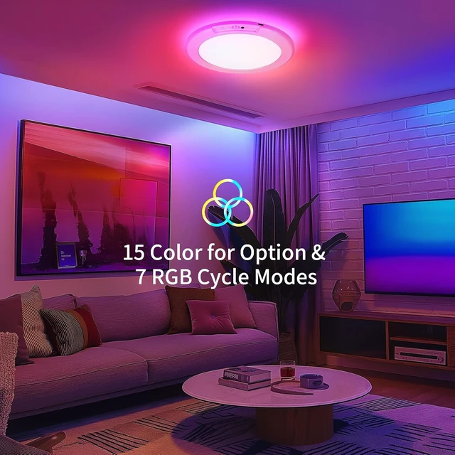Alt view image 2 of 7 - FRIDEKO HOME Rechargeable Ceiling Light with Remote - Battery Operated Light with Color Changing, Magnetic Closet Light Motion Sensor Ceiling Lights for Shower Stairs Shed 2 Pack (2 Pack)