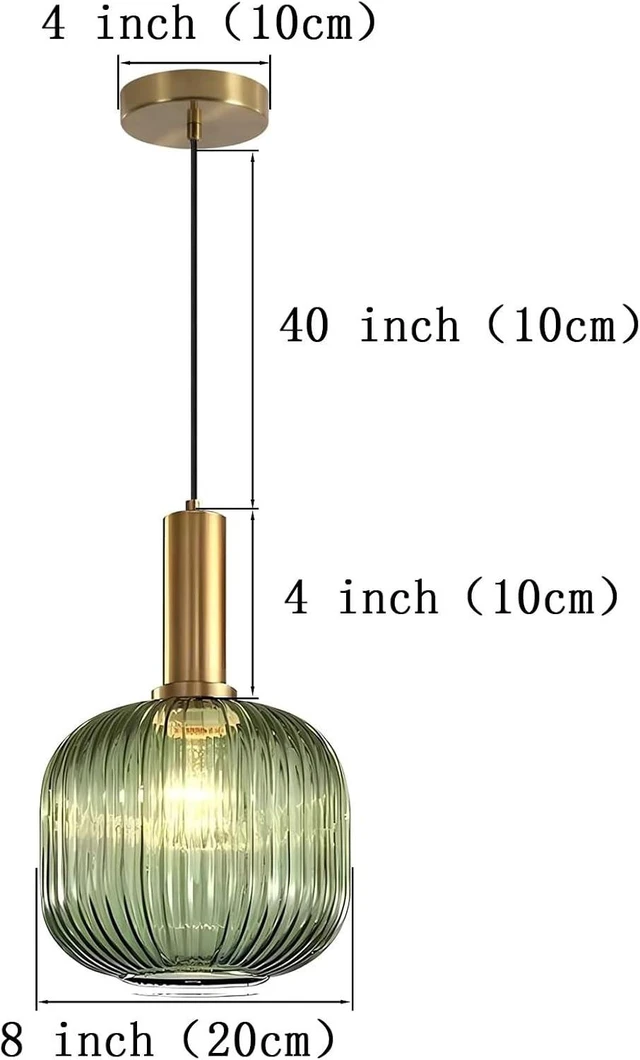 Alt view image 4 of 6 - Battery Operated Pendant Light,Glass Battery Ceiling Light Fixtures with Wireless Remote Dimmable,10 Colors Modes Rechargeable Chandelier for Kitchen,Dining Room,Living Room,Bedroom(Green)