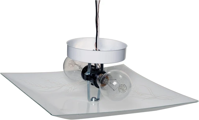 Alt view image 3 of 5 - Boston Harbor 5724836 Dimmable Ceiling Light Fixture, (2) 60/13 W Medium A19/CFL Lamp, White