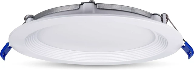 Main image of Leviton 6 in. Round Baffle Slim Downlight, 1100 Lumens, 5 CCT Color Selectable 2700K-5000K, Dimmable, DBR60-S1W, White