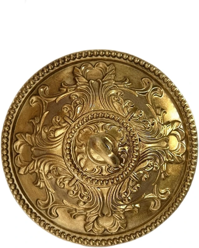Alt view image 2 of 5 - 5.9 inches Chandelier Brass Canopy, Mounting Plate Kit for Ceiling Lights, Decorative Design, Vintage Style