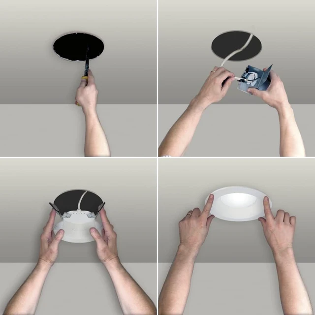 Alt view image 6 of 7 - HALO RL 6 in. Color Selectable (2700K-5000K) Remodel Canless Recessed Integrated LED Kit