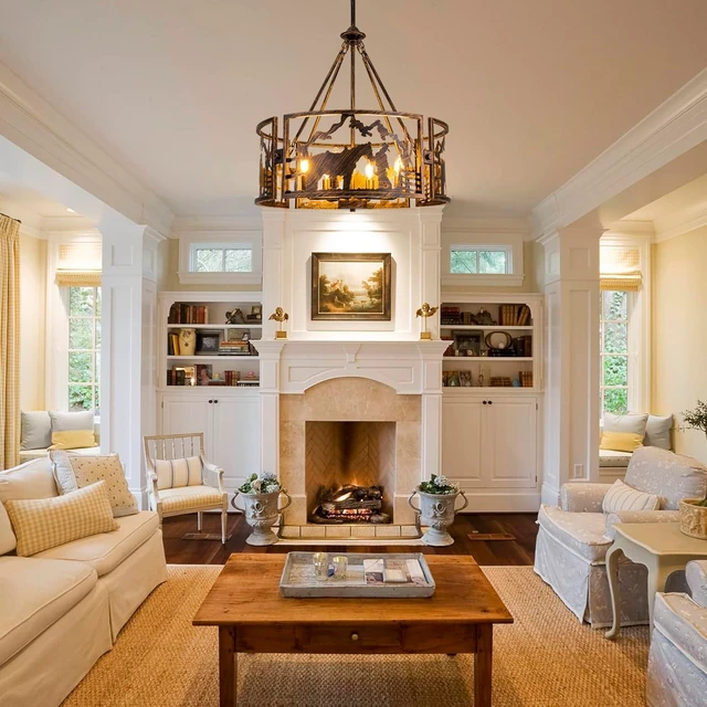 Alt view image 2 of 7 - TOCHIC Western Chandeliers for Dining Room Vintage Chandelier Light Fixture