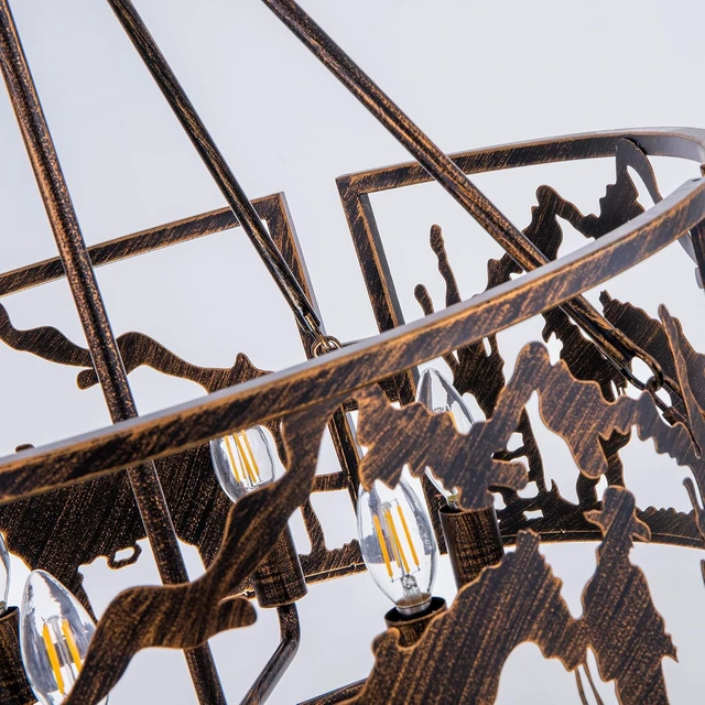 Alt view image 7 of 7 - TOCHIC Western Chandeliers for Dining Room Vintage Chandelier Light Fixture