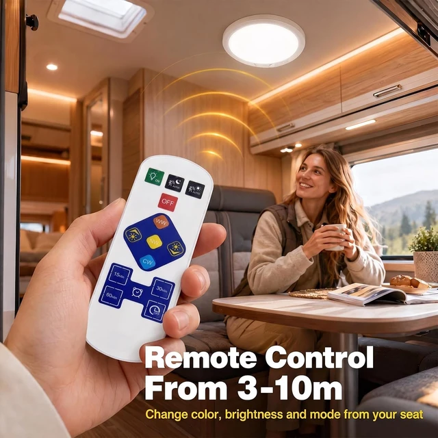 Alt view image 7 of 7 - RV Ceiling Light, Rechargeable Magnetic Light with Motion Sensor