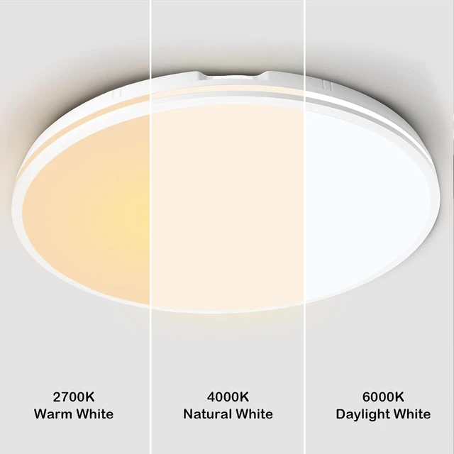 Alt view image 7 of 7 - 4Pack 16in LED Modern Ceiling Light White 3CCT 40W 4000LM IP54