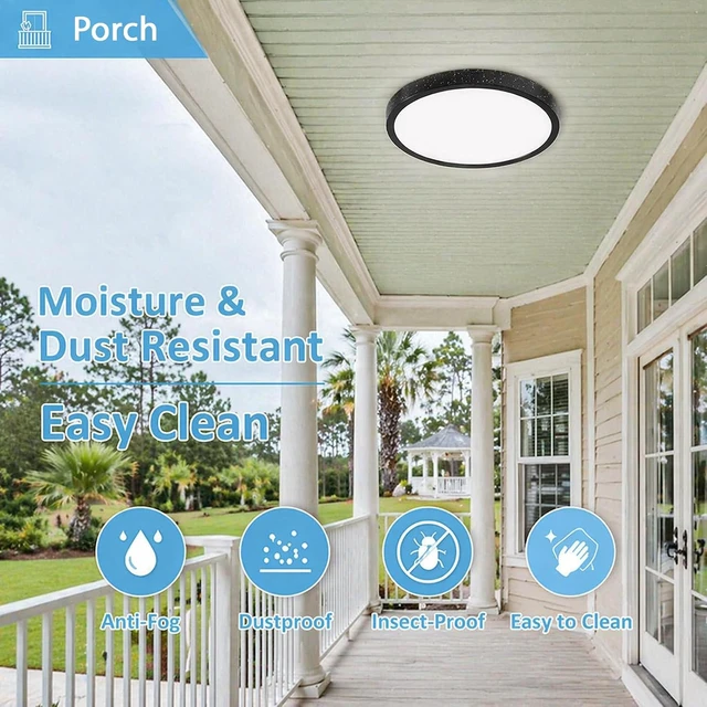 Alt view image 5 of 7 - 16 Inch 32W LED Flush Mount Ceiling Light, 3060LM 3CCT Selectable, 2Pack
