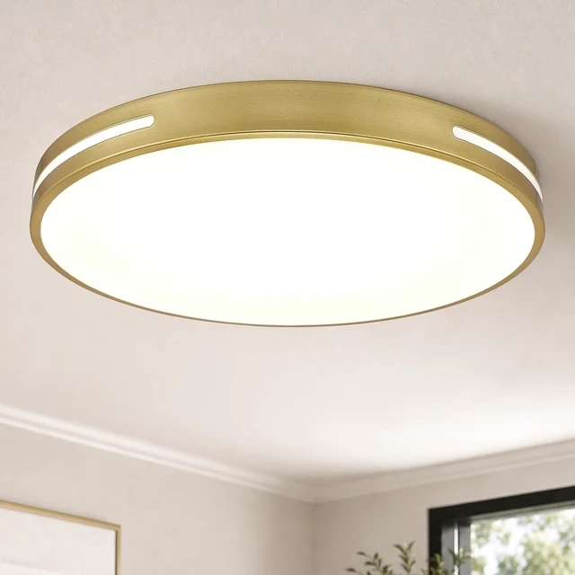 Main image of Gold Flush Mount LED Ceiling Light 20 Inch, Dimmable Ceiling Light Fixture 48W with 5CCT for Kitchen, Bedroom & Living Room