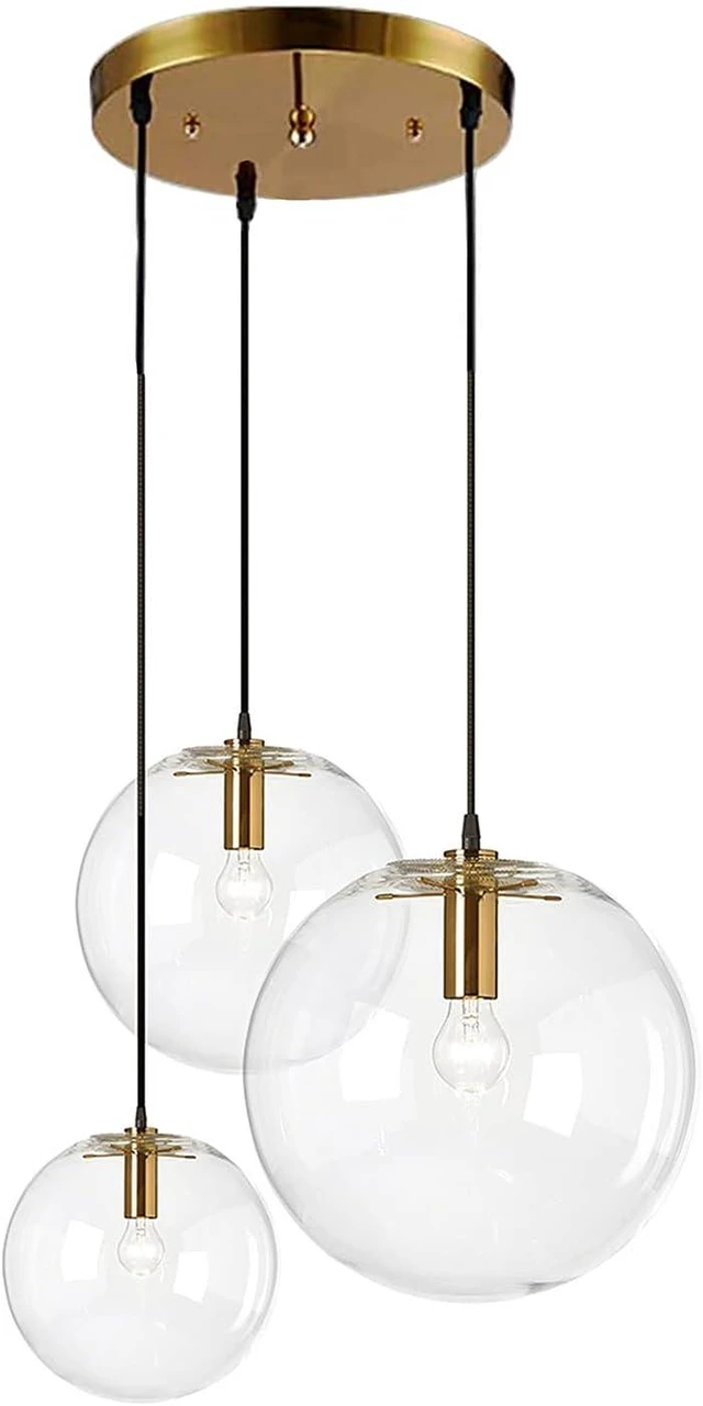 Main image of 3-Light Multi Pendant Light Fixture Modern Pendant Lighting Chandelier Lamp for Living Room Bedroom Farmhouse (Gold)