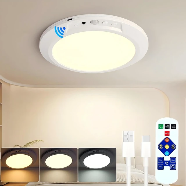 Main image of Rechargeable Ceiling Light Motion Sensor Closet Light Battery Operated
