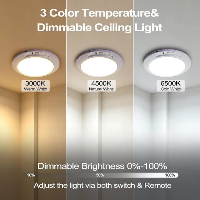 Alt view image 3 of 7 - Rechargeable Ceiling Light Motion Sensor Closet Light Battery Operated