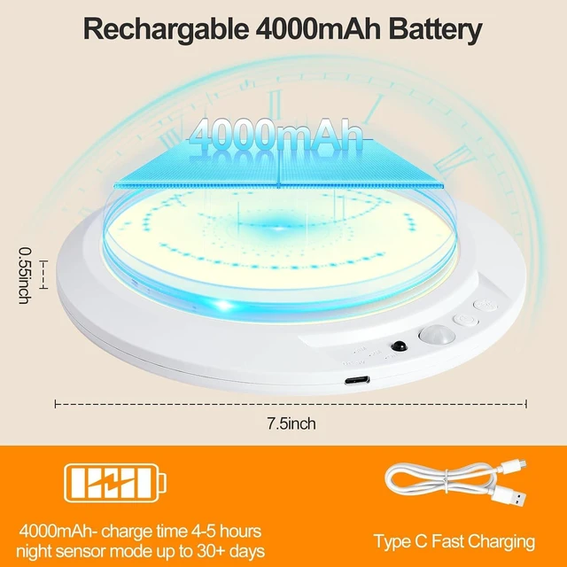 Alt view image 5 of 7 - Rechargeable Ceiling Light Motion Sensor Closet Light Battery Operated