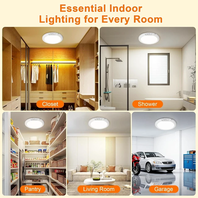 Alt view image 7 of 7 - Otovoda Rechargeable Motion Sensor Ceiling Light,Battery Operated,Magnetic
