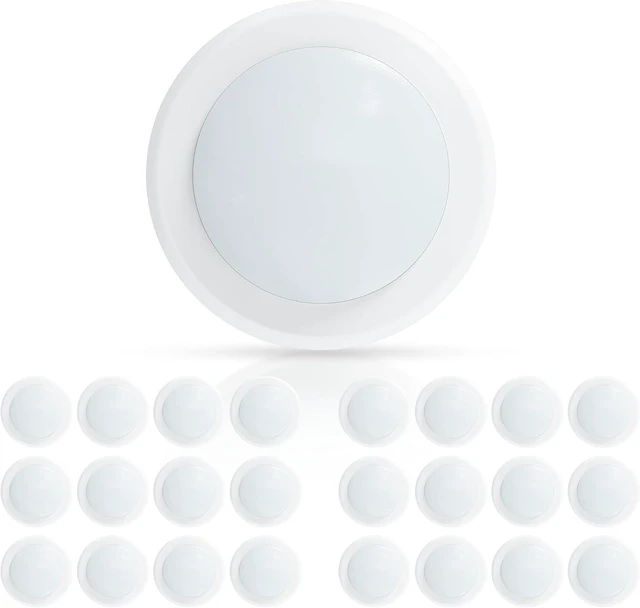 Main image of ECOELER 5/6 LED Disk Light, Dimmable LED Recessed Ceiling Lights, 16.5W 1000Lm, 3000K Warm White, Flush Mount Downlight Suitable for J-Box or Recessed Can, ETL & FCC Listed, 24 Pack
