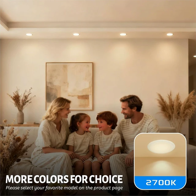 Alt view image 3 of 7 - ECOELER 5/6 LED Disk Light, Dimmable LED Recessed Ceiling Lights, 16.5W 1000Lm, 3000K Warm White, Flush Mount Downlight Suitable for J-Box or Recessed Can, ETL & FCC Listed, 24 Pack