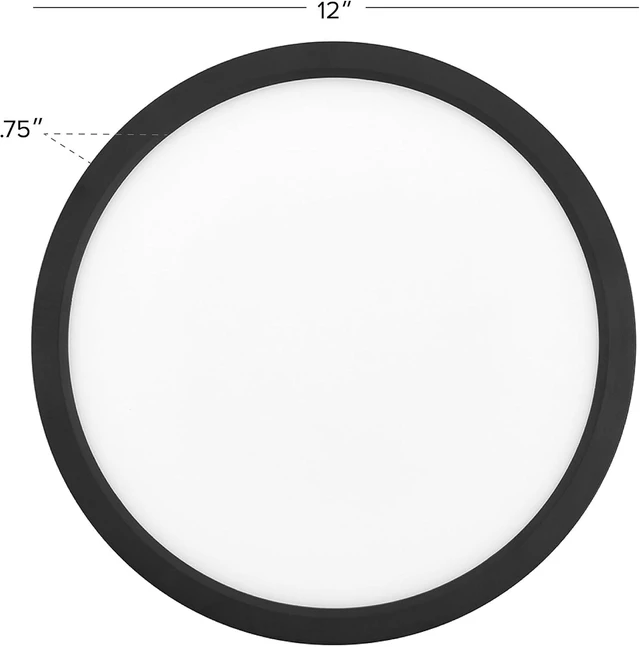 Alt view image 3 of 7 - Maxxima 12 in. Black LED Flush Mount Ceiling Light, 2200 Lumens, 5 CCT